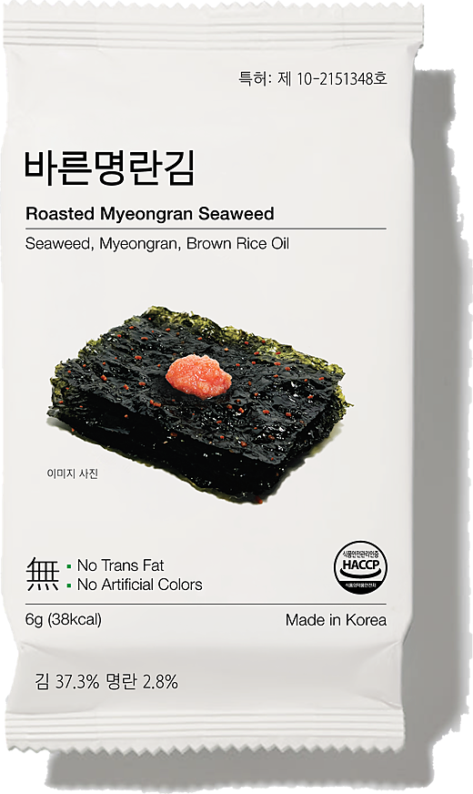 바른명란김 낱봉 패키지
